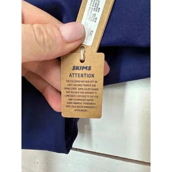 NWT • SKIMS SWIM • XXS • Sculpting Slim Fold Over Bikini Bottom • Midnight Blue - Picture 7 of 13